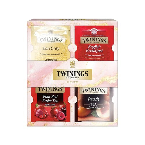 TWININGS 唐寧 唐寧茶 沁夏綜合口味組 共32入(皇家伯爵/英倫早餐/香甜蜜桃/四紅果茶)