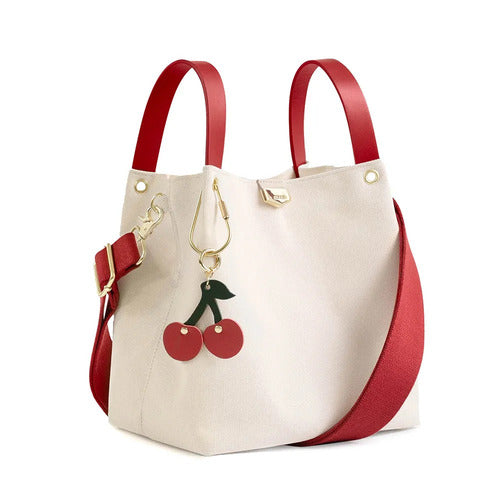 款式圖-米x櫻桃紅