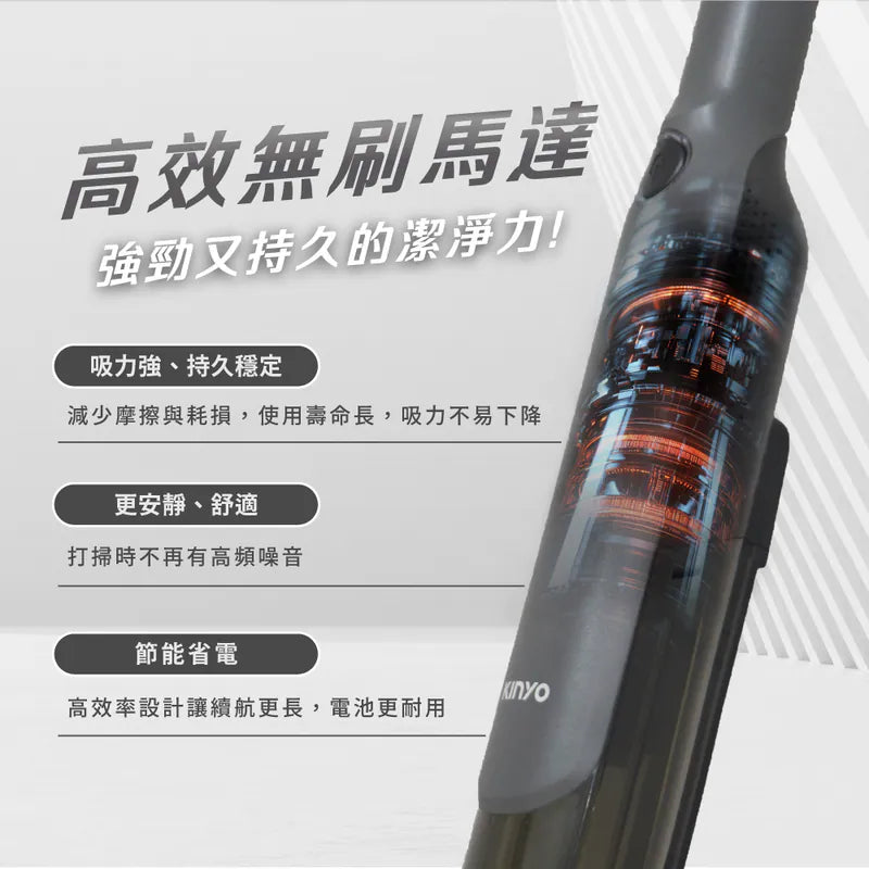 【KINYO】 PureVac極勁吸．多功能無線無刷吸塵器 (KVC-036)