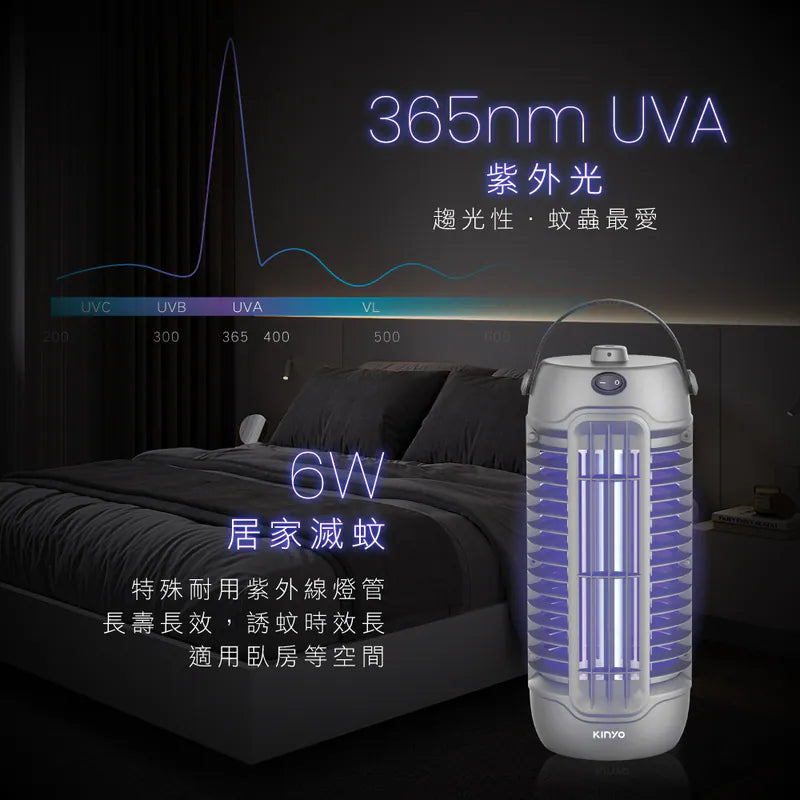 【KINYO】 電擊式捕蚊燈6W (KL-7066)