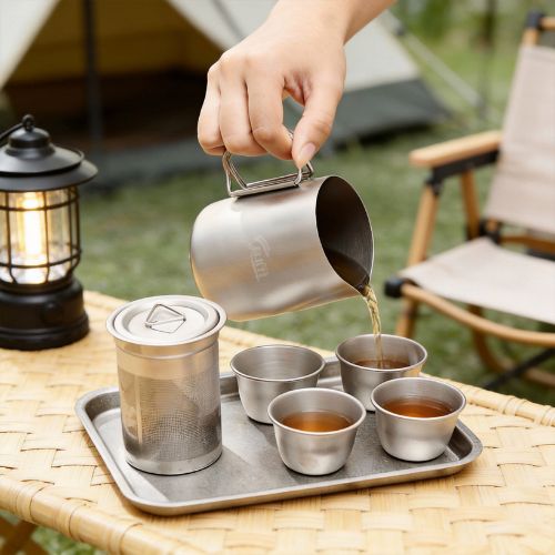 304不鏽鋼茶具套裝旅行組-7件套