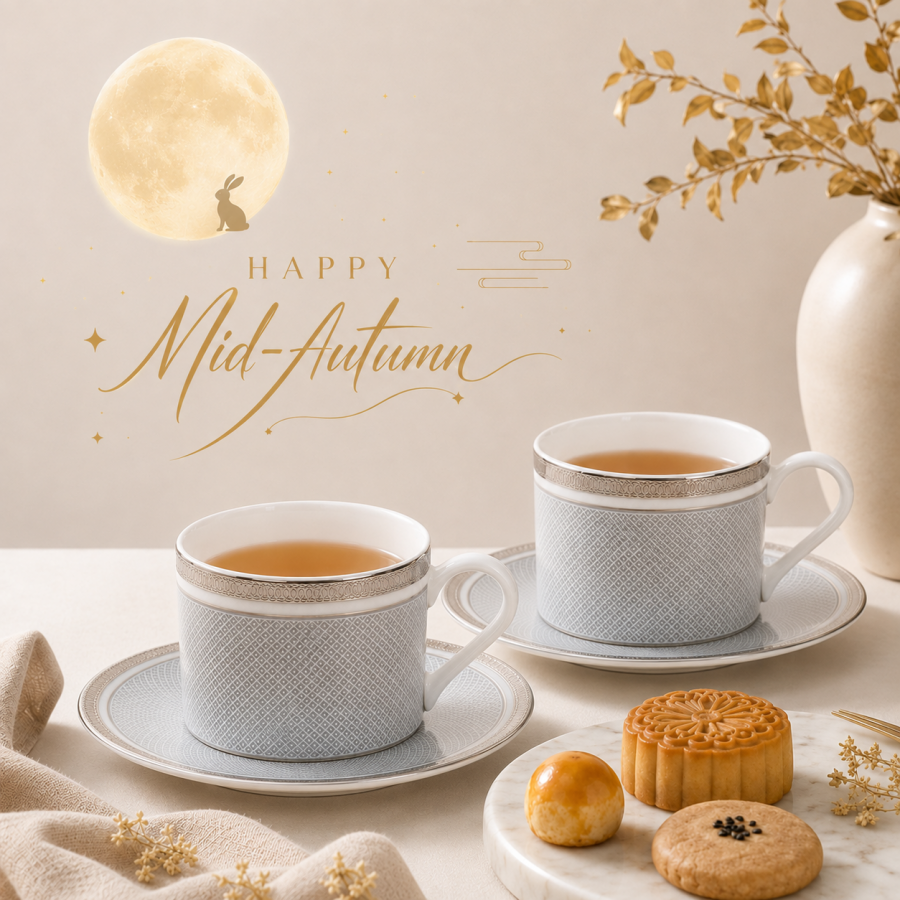 英國 A&L  骨瓷咖啡對杯禮盒組-2杯2碟