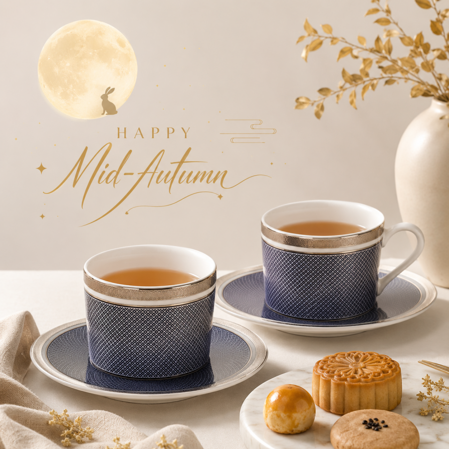 英國 A&L  骨瓷咖啡對杯禮盒組-2杯2碟