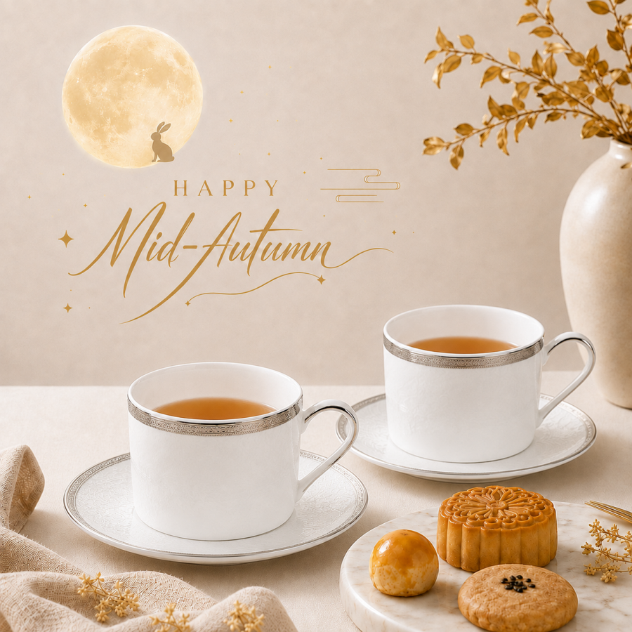 英國 A&L  骨瓷咖啡對杯禮盒組-2杯2碟