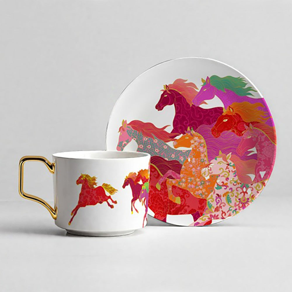 TALES 神話言 2026駿馬奔騰-藝術骨瓷咖啡杯盤組