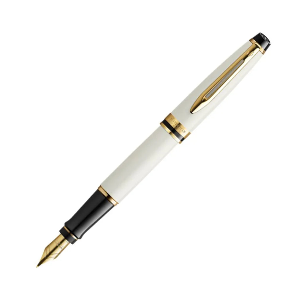 WATERMAN 威迪文 權威系列 18K金 象牙白金夾 F尖 鋼筆