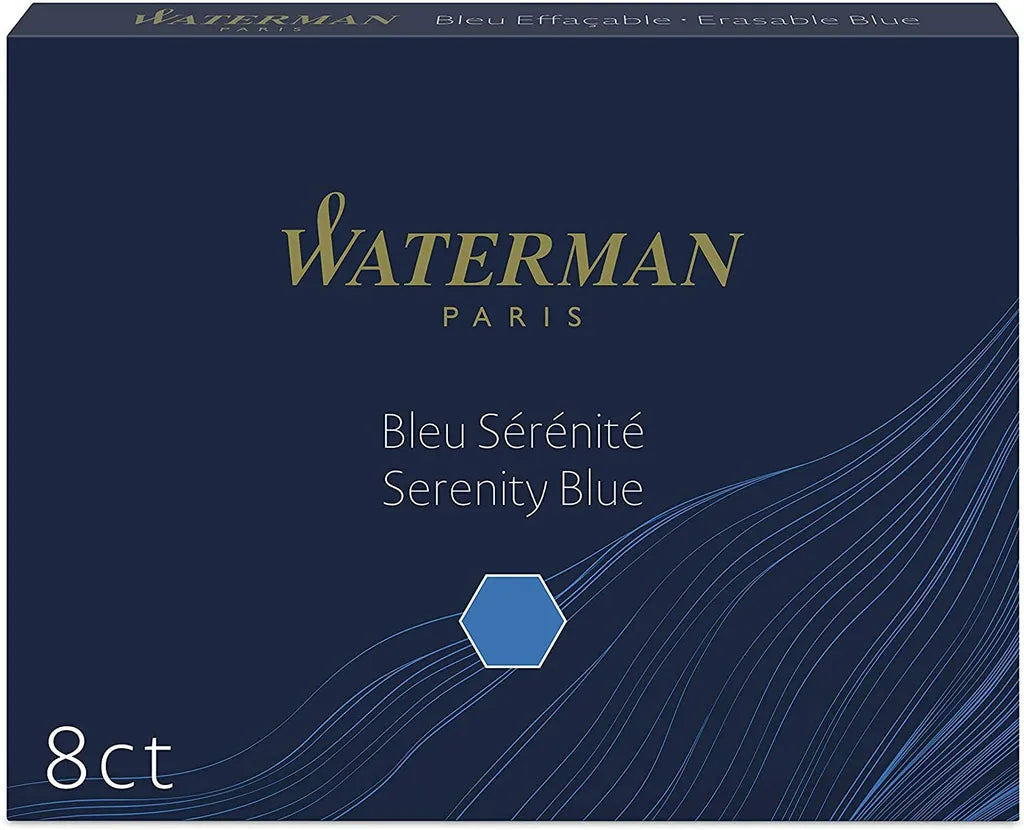 WATERMAN 威迪文 鋼筆 卡水 兩卡盒16入裝 藍 黑 卡式墨水管