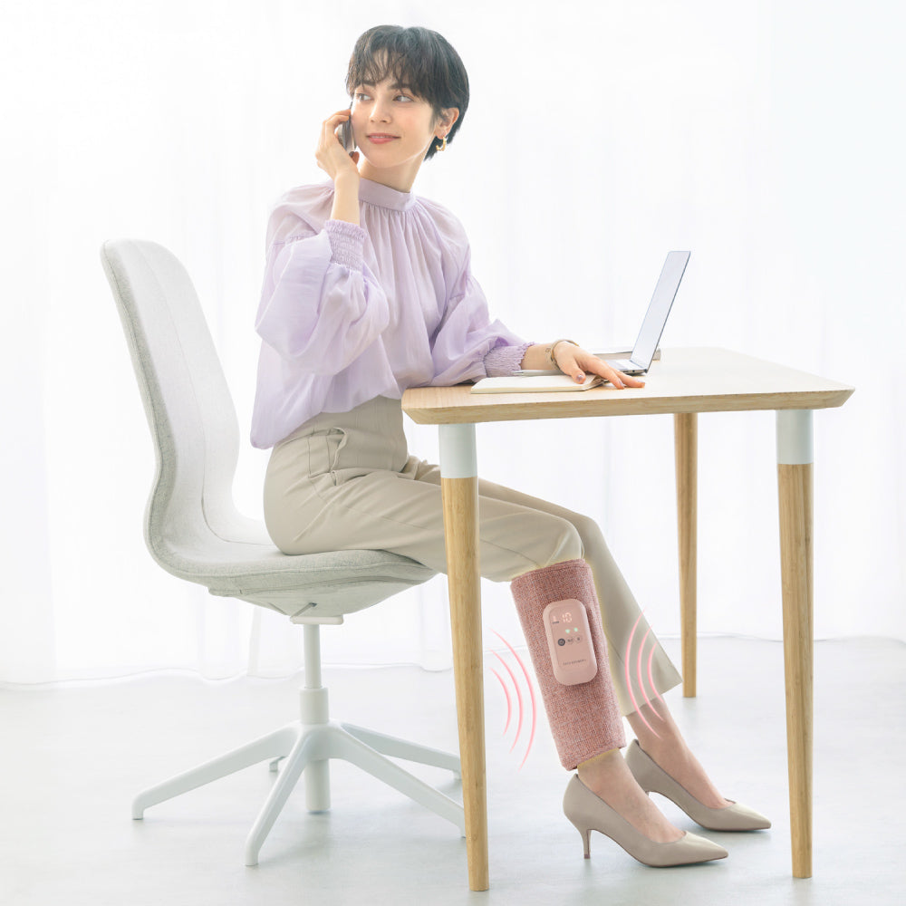 LOURDES  【2入組】ATEX LOURDES 無線腿足按摩器AX-HJ360 (石霧灰/野莓粉)