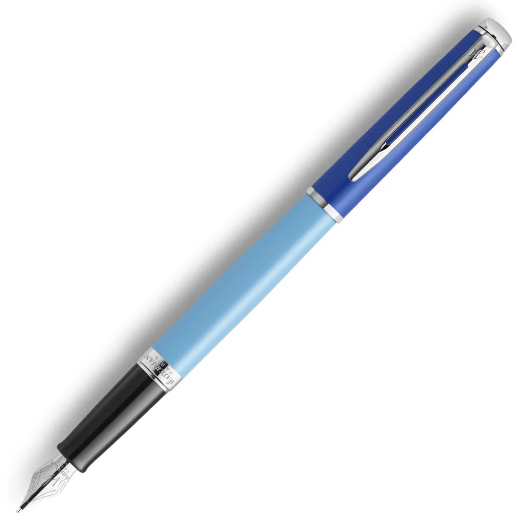 WATERMAN 威迪文 雋雅系列 真彩 藍色銀夾 鋼筆