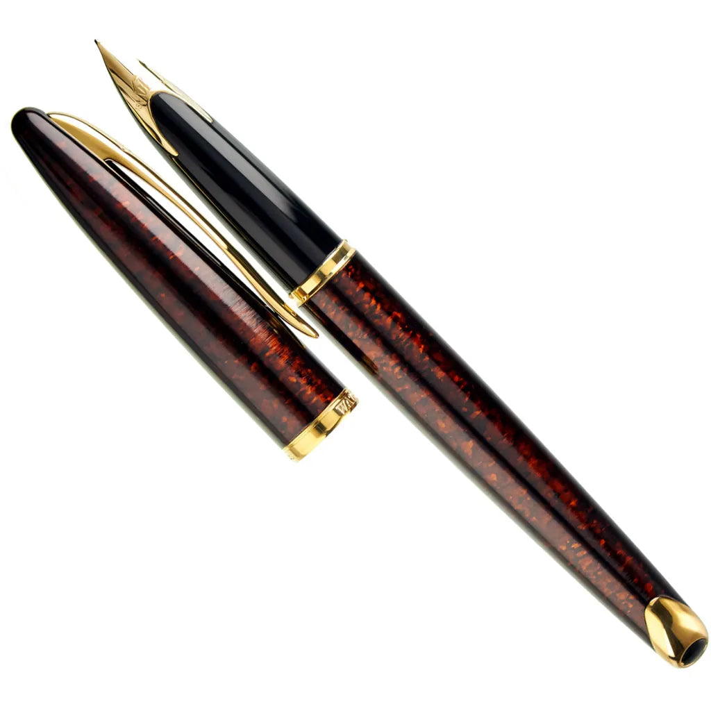 WATERMAN 威迪文 海洋系列 琥珀琺瑯金夾 18K金 鋼筆