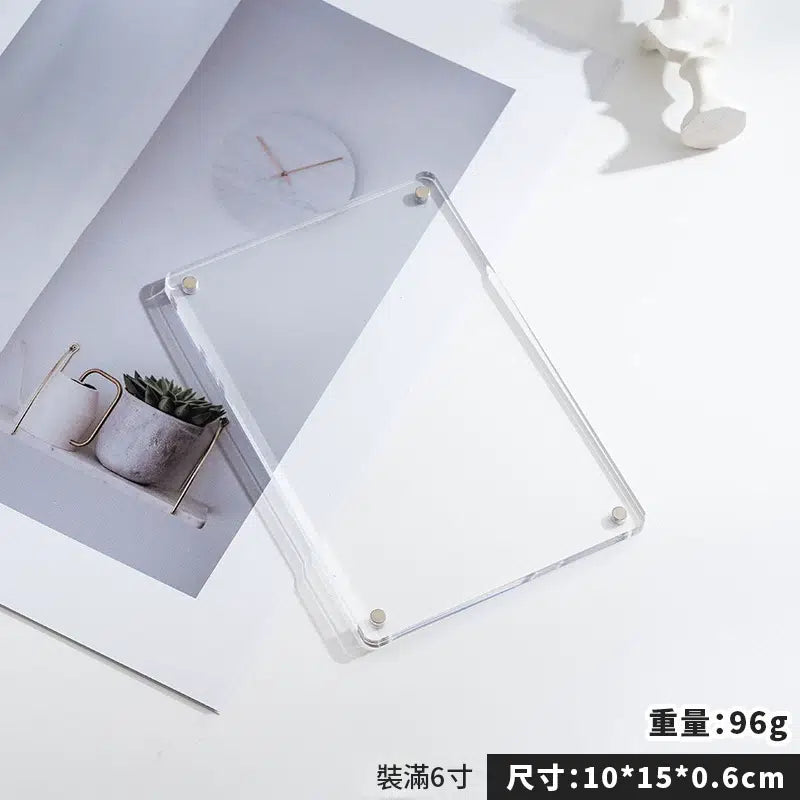 壓克力透明創意冰箱貼相框磁吸照片牆