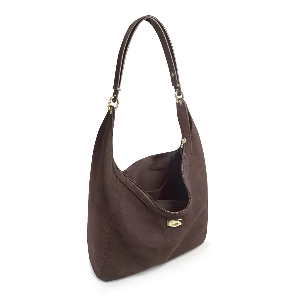 ADOLE 【伸縮兩用】Wàndering 單肩麂皮含內袋斜背包(贈可拆式手機掛袋)