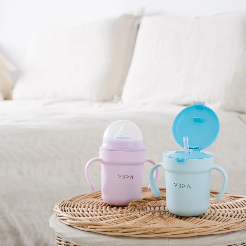 VIIDA  Soufflé 吸管型抗菌不鏽鋼學習杯 330 ml