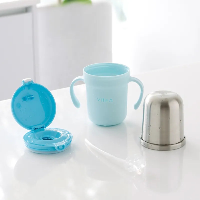 VIIDA  Soufflé 吸管型抗菌不鏽鋼學習杯 330 ml