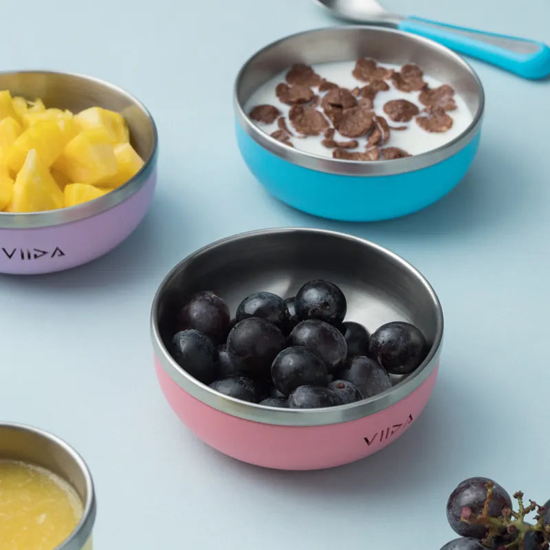 VIIDA  Soufflé 抗菌不鏽鋼餐具 入學3件組