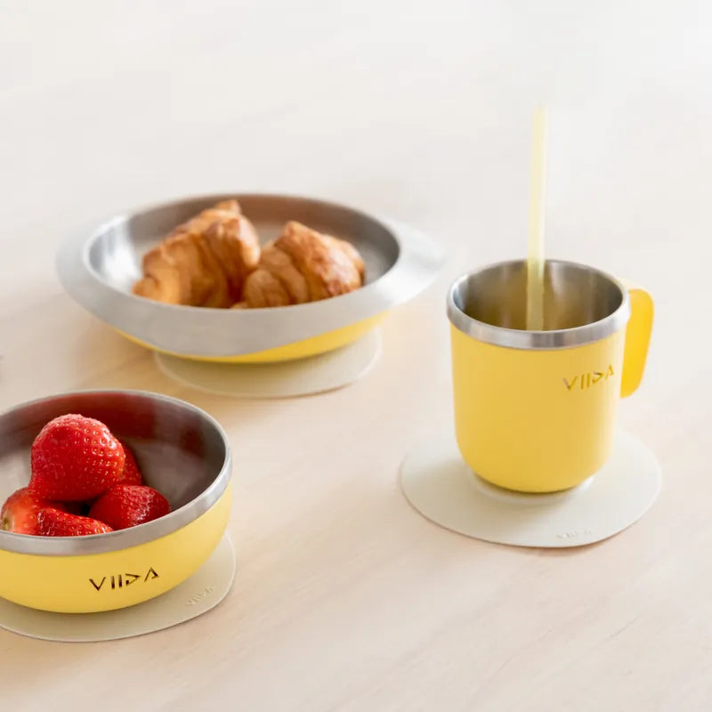VIIDA  Soufflé 抗菌不鏽鋼餐具組 送 便攜式矽膠圍兜