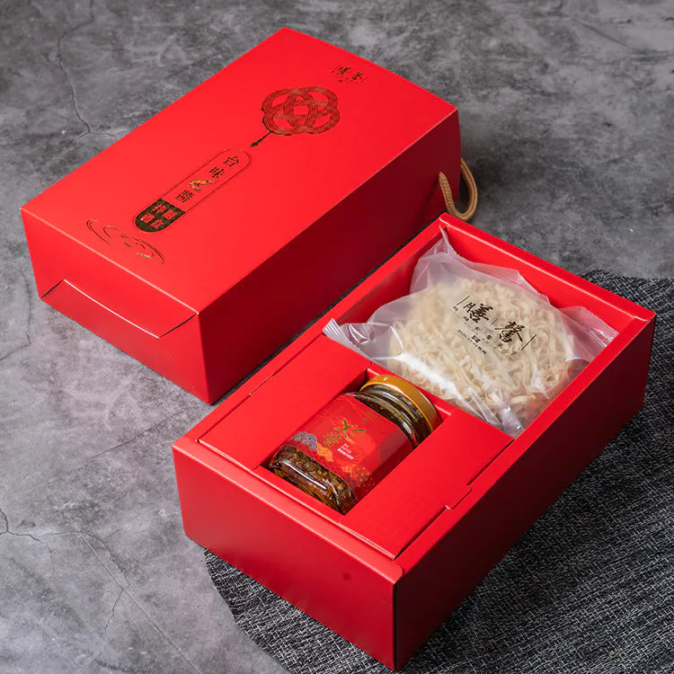 膳馨 SHAN SHIN  極品蝦醬乾拌麵禮盒(1罐蝦醬+2包非油炸麵條)