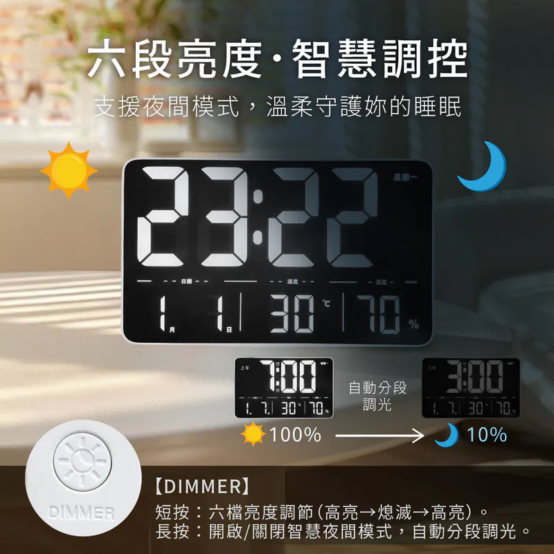 kinyo  LED萬年曆遙控電子鐘(TD-3031)