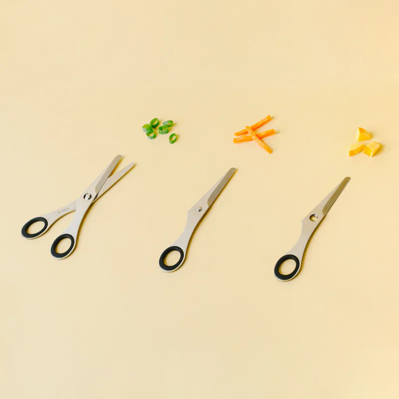 VIIDA  [幼兒外出組] 抗菌不鏽鋼叉匙組(L)+防水收納袋(L)+多功能食物剪