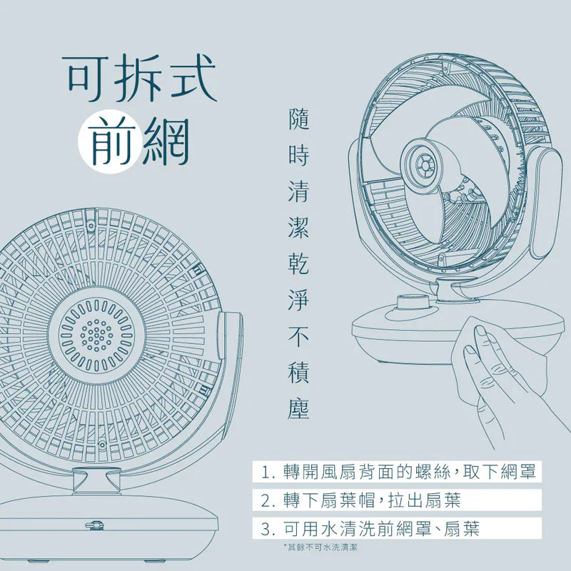 kinyo  6吋輕巧氣旋循環風扇(CCF-6540)