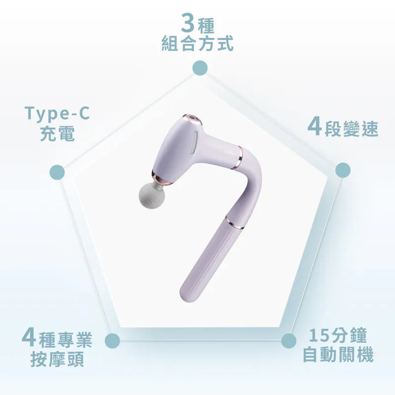 【KINYO】3in1加長筋膜槍 (FG90) 二色