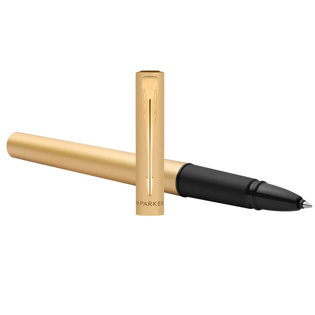 PARKER派克 威雅XL系列 金色（限定）鋼珠筆 真皮筆套組