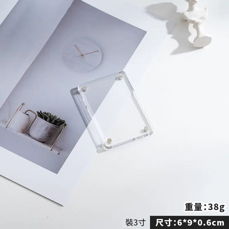 壓克力透明創意冰箱貼相框磁吸照片牆