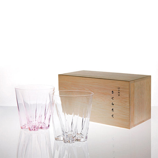 Perrocaliente SAKURASAKU 櫻花杯 雙入同款不同色 威士忌杯 透明＆櫻花粉