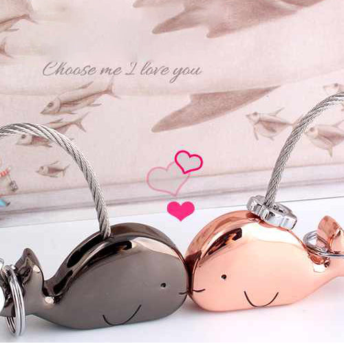 情人小鯨魚鑰匙圈