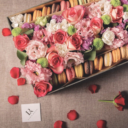 LIDA ROSE 長長久久・馬卡龍精緻鮮花禮盒 18入