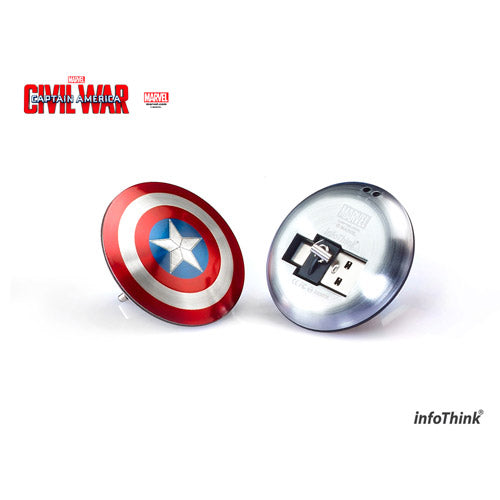 InfoThink 美國隊長超薄盾牌TYPE C / USB雙頭隨身碟32GB
