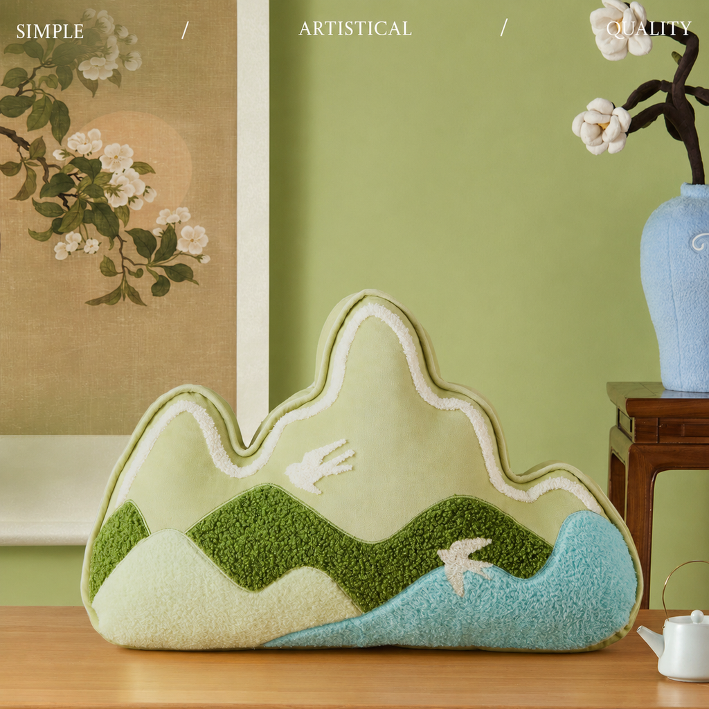 千里江山抱枕刺繡禮盒款可訂製logo