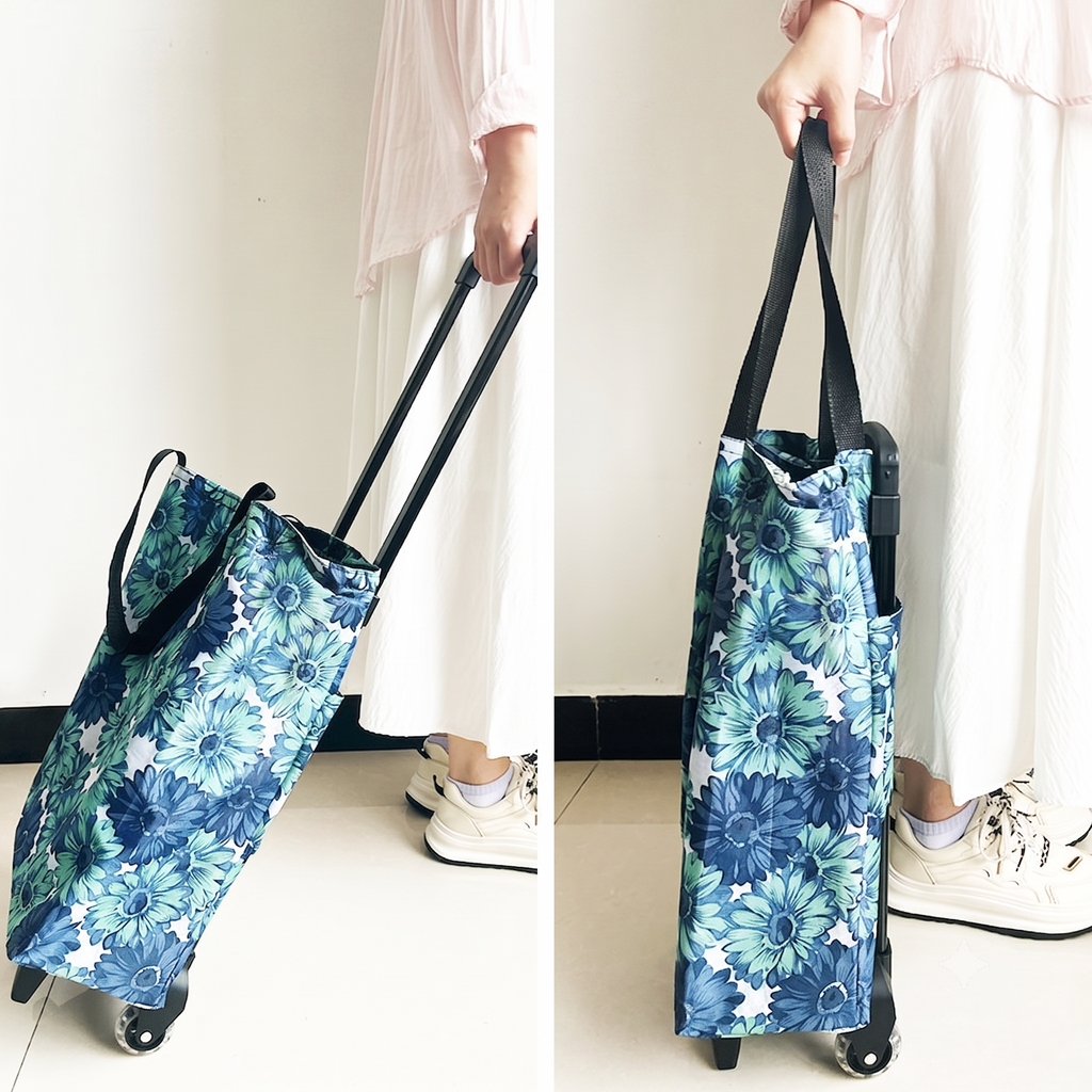 家居生活雜貨舖 折疊購物包買菜神器小拉車