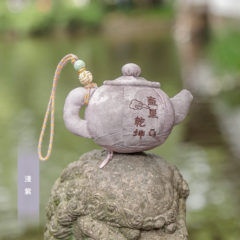 中秋立體香包掛飾茶壺香包掛飾裝飾佈藝茶壺擺飾禮盒
