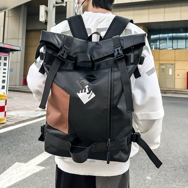 創意小物館 韓版街頭潮流防水雙肩包