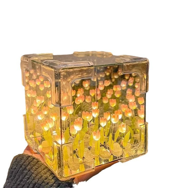 創意小物館 DIY鬱金香花田魔鏡燈