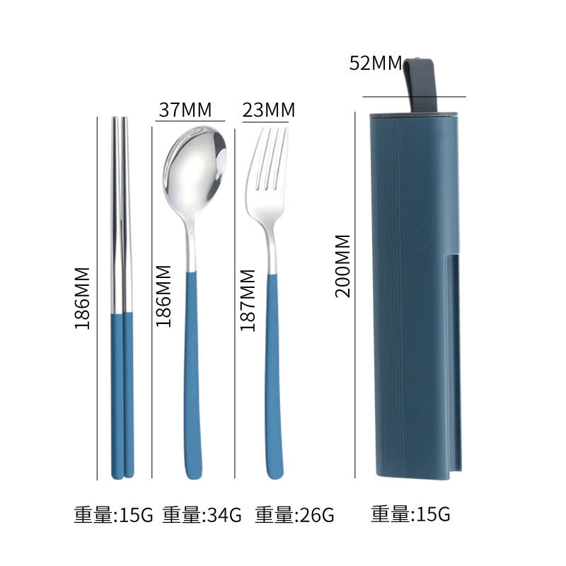 不鏽鋼環保餐具兩用收納組