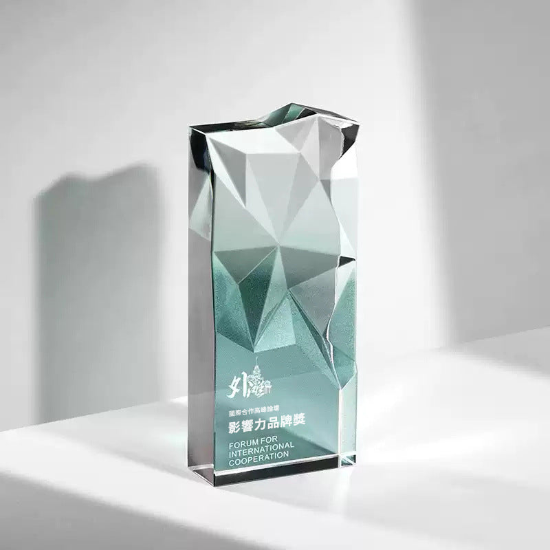 創意水晶獎座 公司優秀員工銷冠年會頒獎 高級感退休紀念品