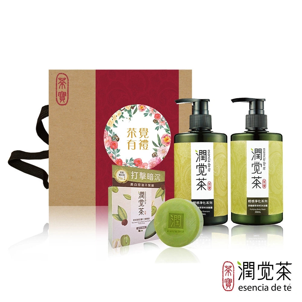 茶寶 Teapower 潤覺茶 茶樹綠茶輕感淨化控油禮盒3件組