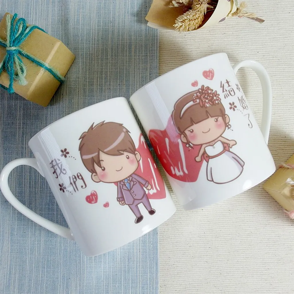 【客製化】陶緣彩瓷 Q版我們結婚了 杯盤組