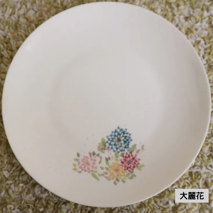 陶緣彩瓷 冬花骨瓷 6.5吋點心盤