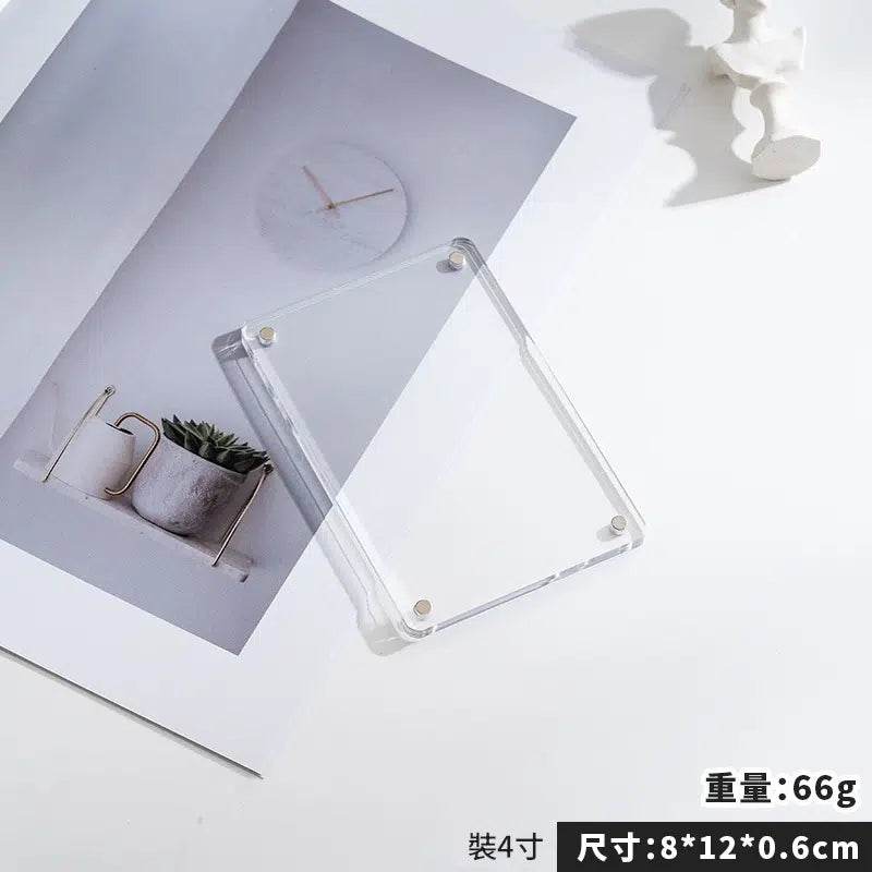壓克力透明創意冰箱貼相框磁吸照片牆