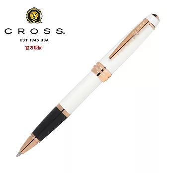 CROSS 貝禮系列 珍珠白亮漆連玫瑰金色 鋼珠筆 AT0455-22