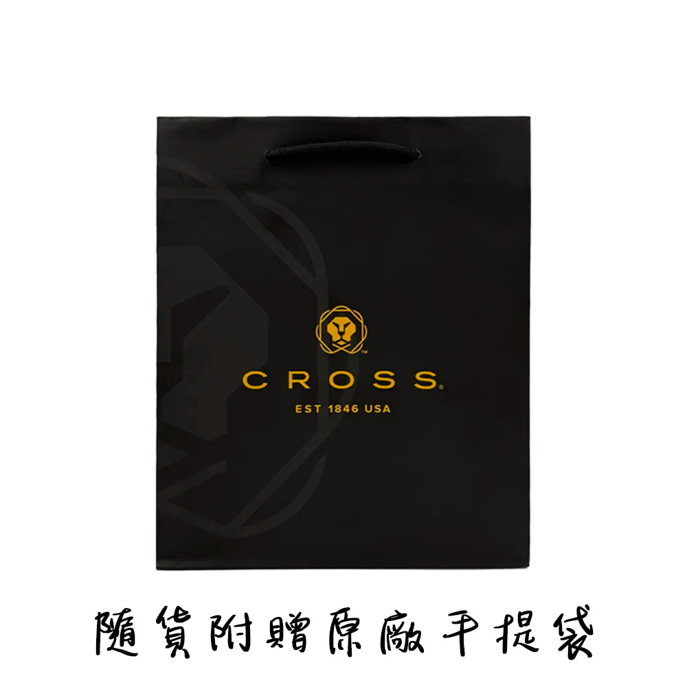 CROSS Townsend 濤聲 黑琺瑯白夾 F尖鋼筆