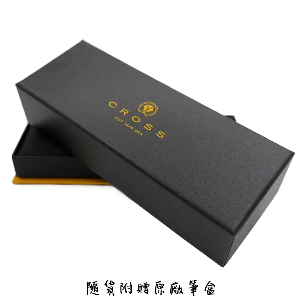 CROSS Townsend 濤聲 黑琺瑯白夾 F尖鋼筆