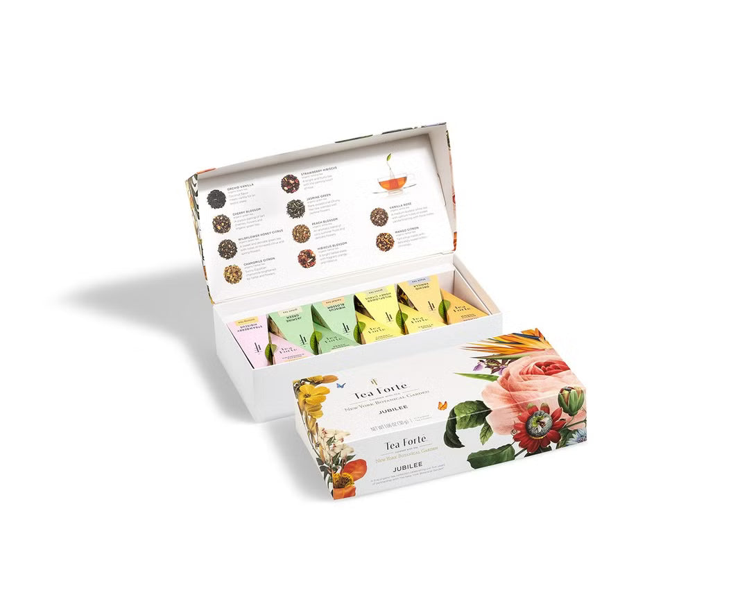 Tea Forte 10入金字塔型絲質茶包禮盒 - 慶典花語