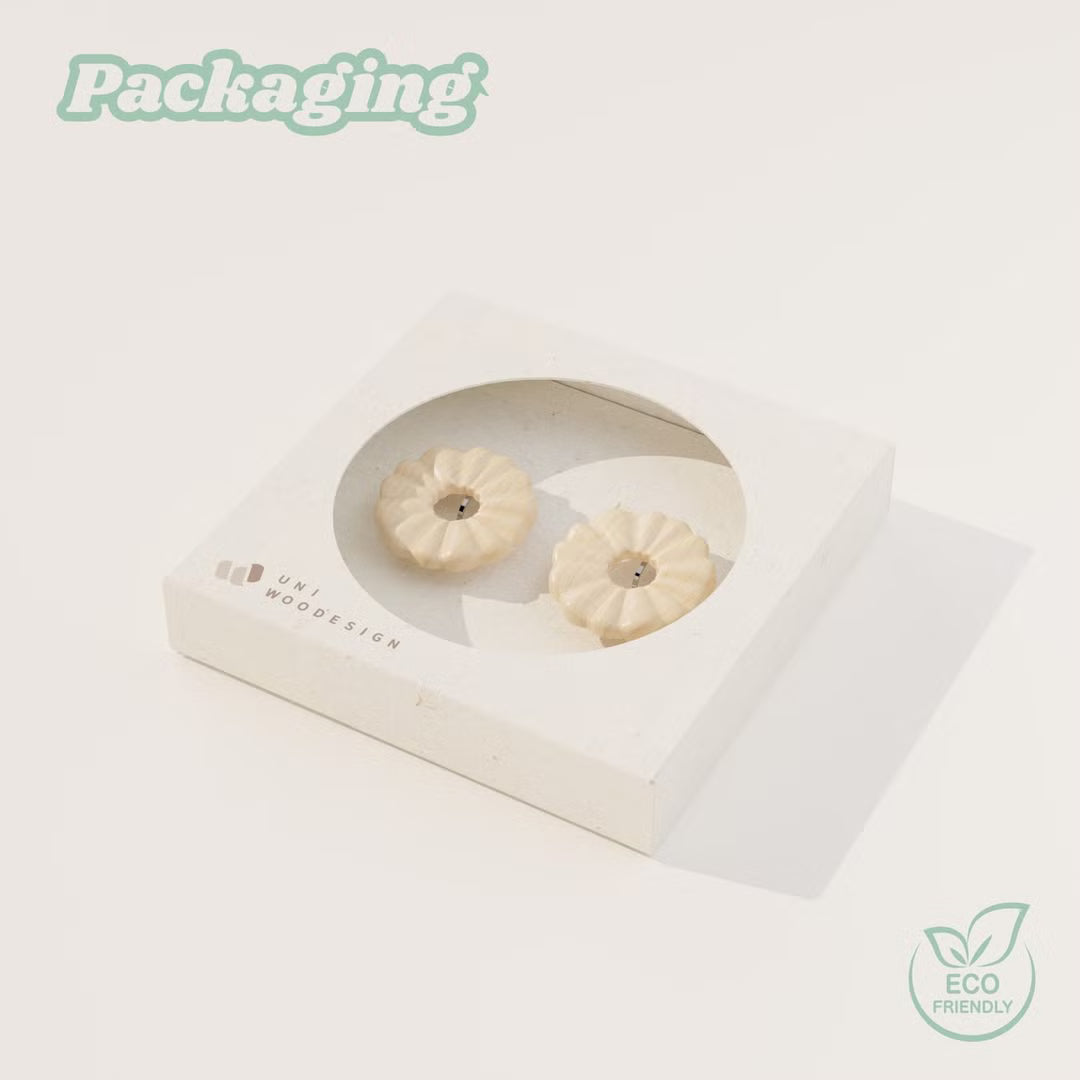 獨木設計 UniWoodesign  花好月圓 - 盛開 - 實木製黃銅項鍊 / 新復古系列飾品