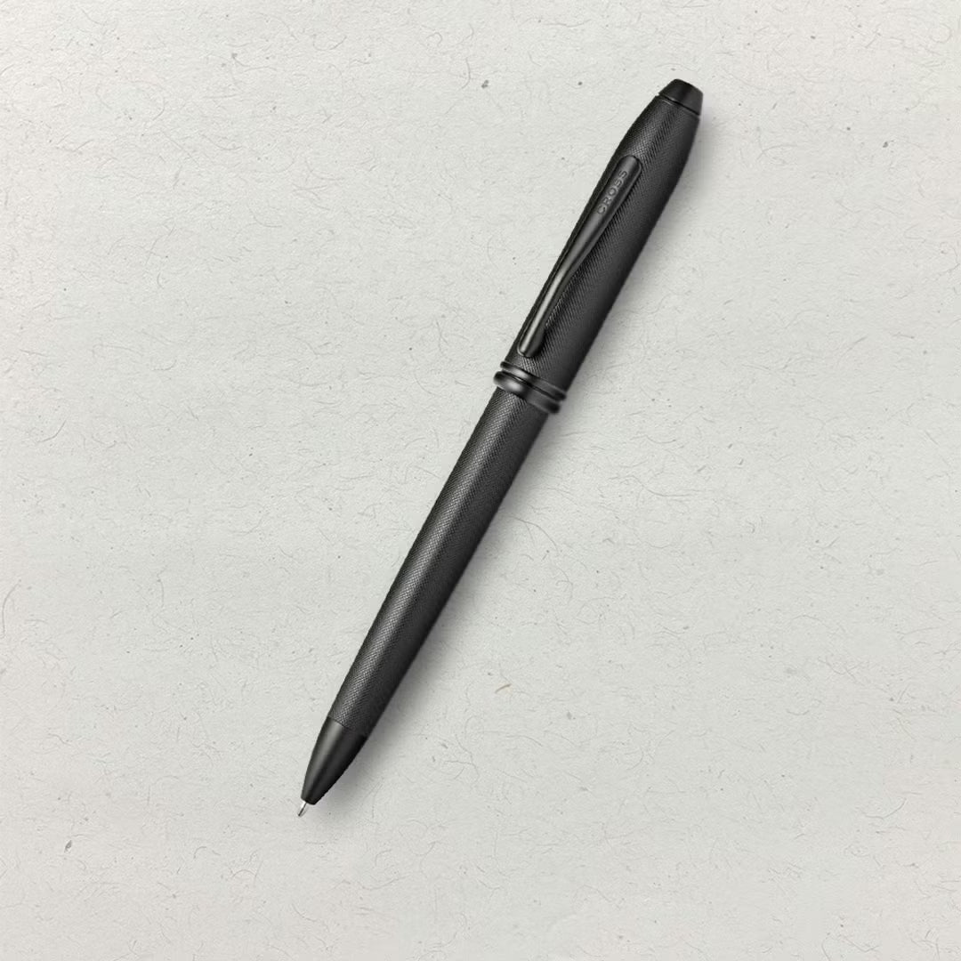 美國 CROSS 濤聲Townsend 啞光PVD 黑色滾花原子筆