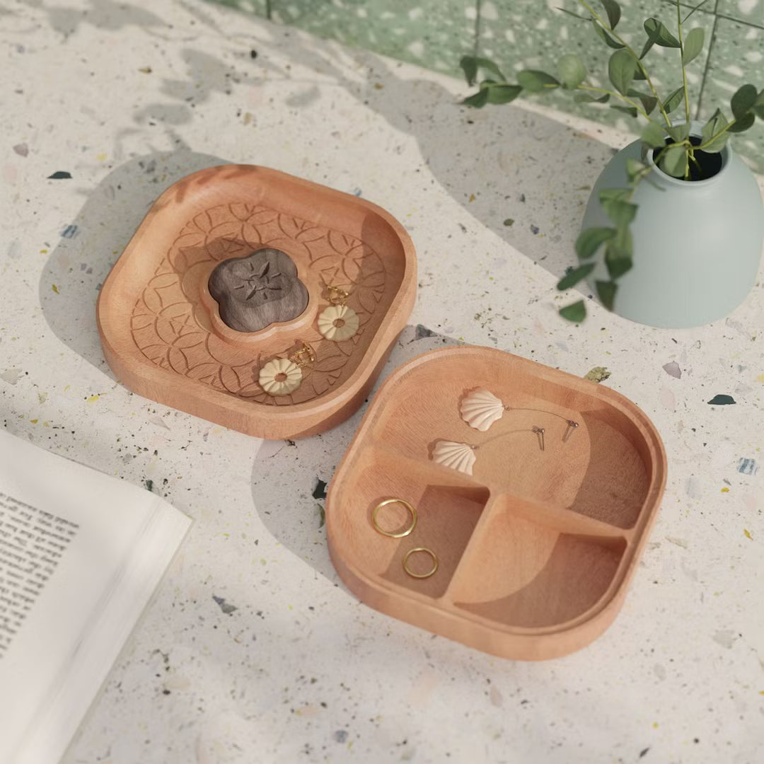 獨木設計 UniWoodesign  方窗之花 - 擴香飾品收納盒